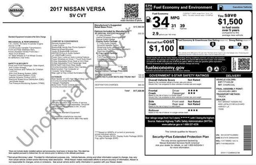 2017 Nissan Versa 1.6 SV