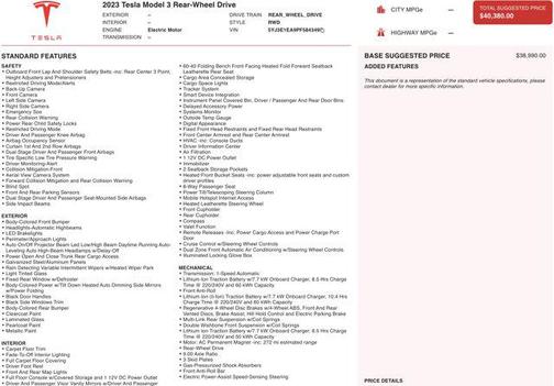 2023 Tesla Model 3 Standard Range