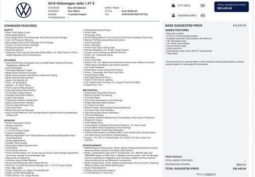 2019 Volkswagen Jetta 1.4T S