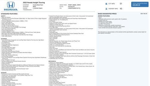 2022 Honda Insight Touring