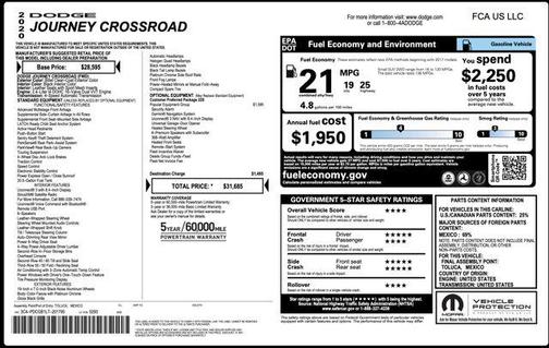 2020 Dodge Journey Crossroad