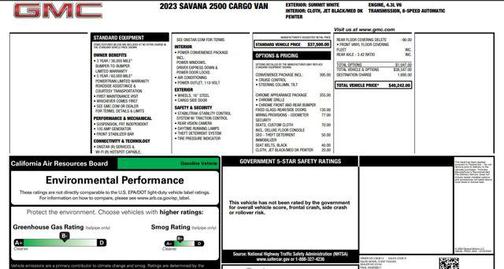 2023 GMC Savana 2500 Work Van
