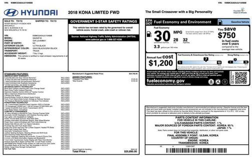 2018 Hyundai KONA Limited