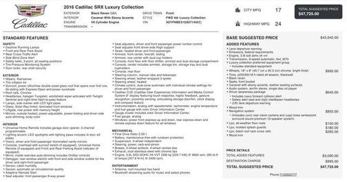 2016 Cadillac SRX Luxury Collection