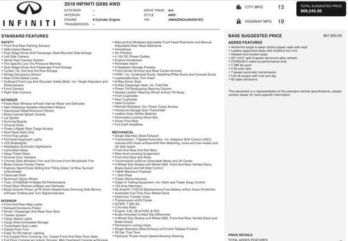 2018 INFINITI QX80 Base