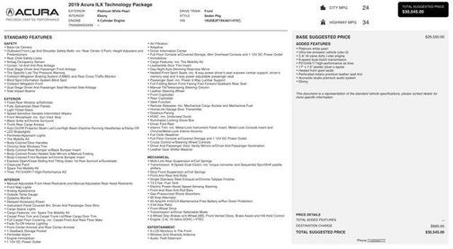 2019 Acura ILX Technology Package