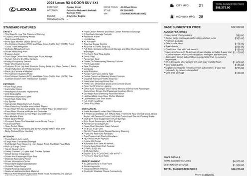 2024 Lexus RX 350 Base