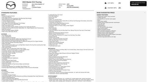 2023 Mazda CX-9 Touring