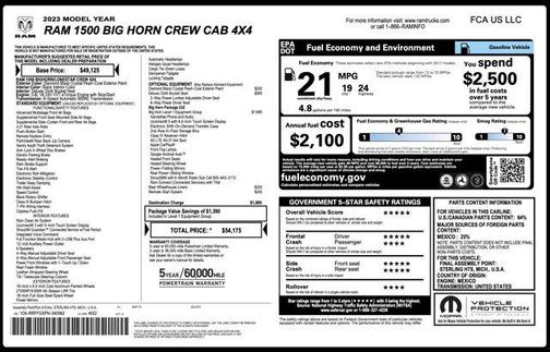 2023 RAM 1500 Big Horn/Lone Star