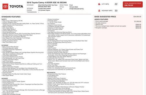 2018 Toyota Camry XSE