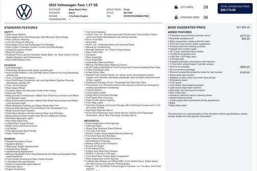 2022 Volkswagen Taos 1.5T SE