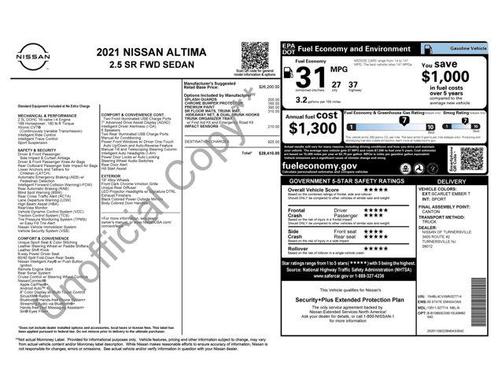 2021 Nissan Altima SR FWD