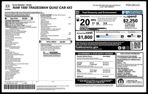 2018 RAM 1500 Tradesman