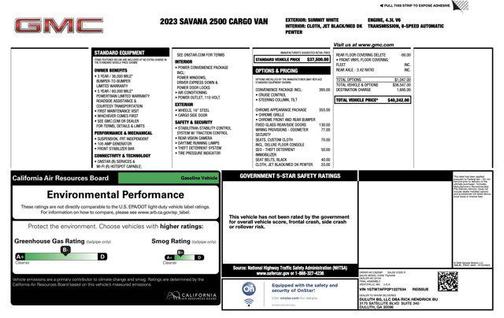 2023 GMC Savana 2500 Work Van