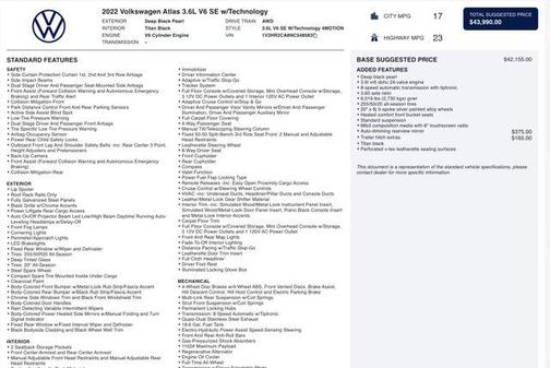2022 Volkswagen Atlas 3.6L SE w/Technology