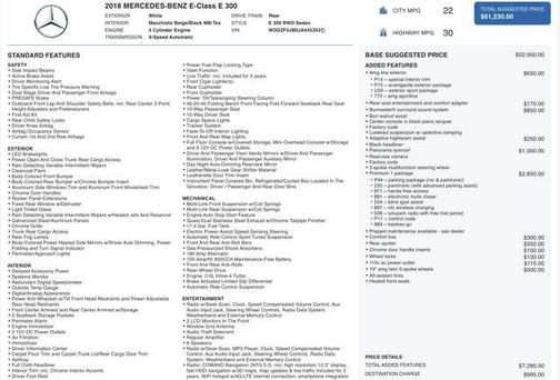 2018 Mercedes-Benz E-Class E 300