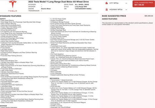 2022 Tesla Model Y Long Range Dual Motor All-Wheel Drive