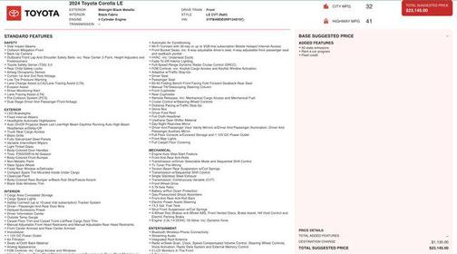 2024 Toyota Corolla LE