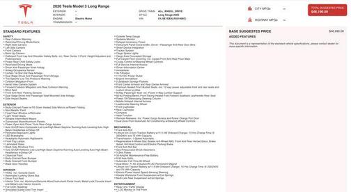 2020 Tesla Model 3 Long Range