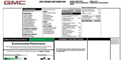 2023 GMC Savana 2500 Work Van