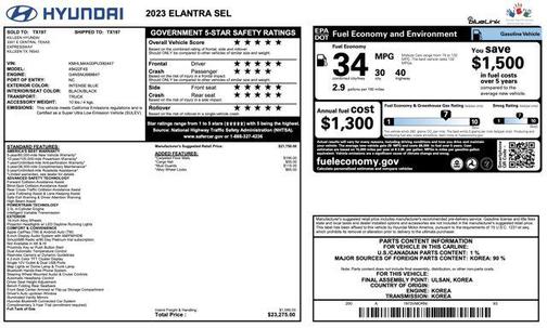 2023 Hyundai ELANTRA SEL