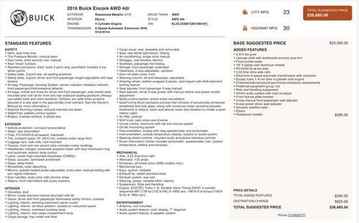 2016 Buick Encore Base