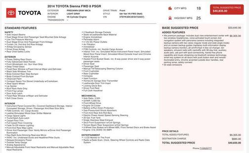 2014 Toyota Sienna XLE