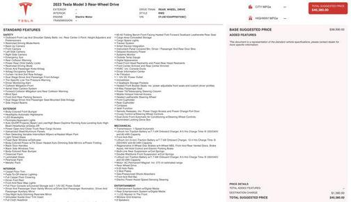 2023 Tesla Model 3 Standard Range