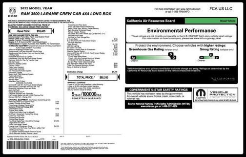 2022 RAM 3500 Laramie Crew Cab 4x4 8' Box