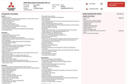 2020 Mitsubishi Outlander ES