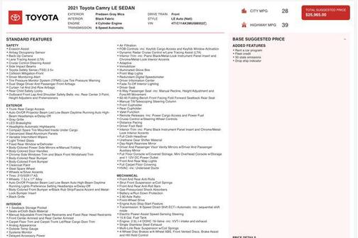 2021 Toyota Camry LE