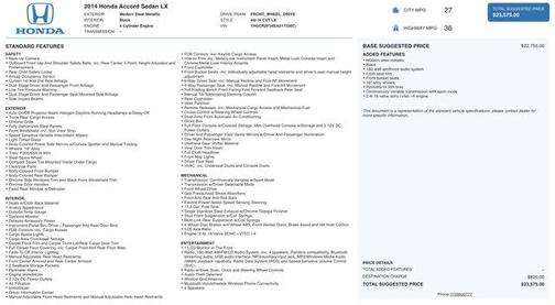 2014 Honda Accord LX