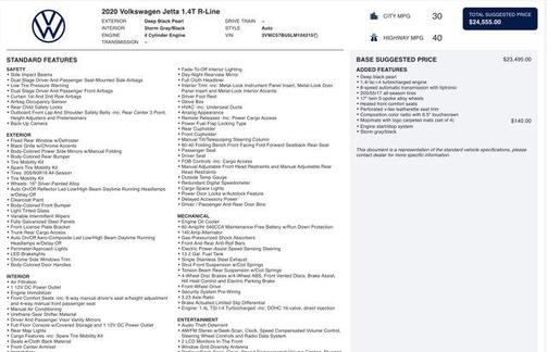 2020 Volkswagen Jetta 1.4T S