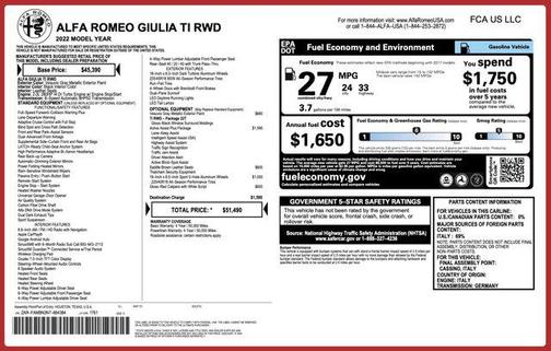 2022 Alfa Romeo Giulia Ti