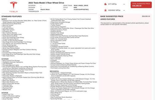 2023 Tesla Model 3 Standard Range