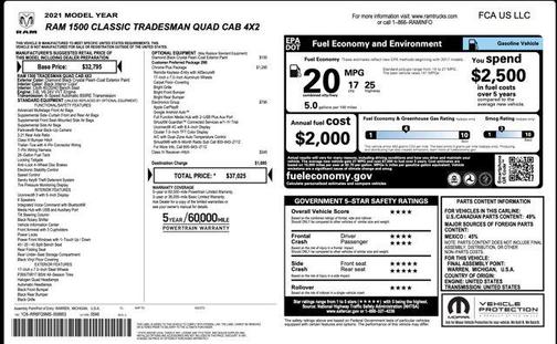 2021 RAM 1500 Tradesman
