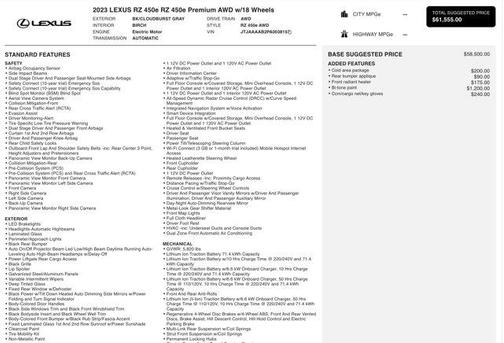 2023 Lexus RZ 450e RZ 450e Premium