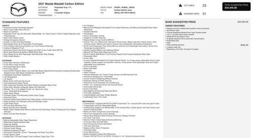 2021 Mazda Mazda6 Carbon Edition