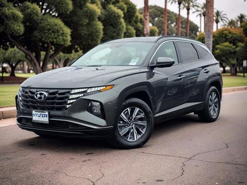 Gray 2024 Hyundai TUCSON Hybrid Blue
