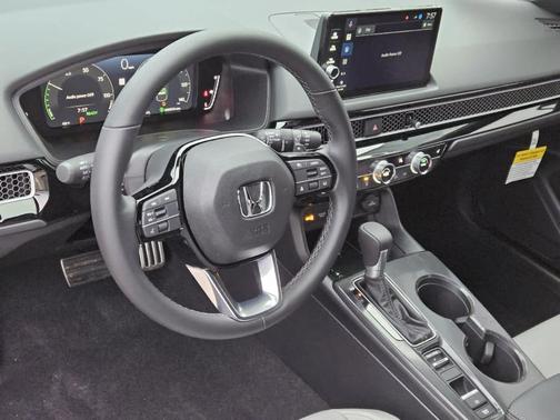 Platinum White Pearl 2026 Honda Civic Hybrid Sport Touring
