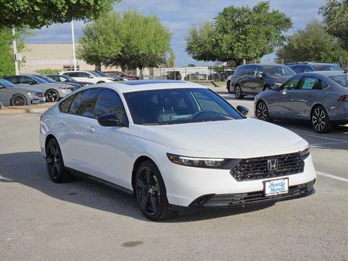 White 2025 Honda Accord Hybrid Sport-L