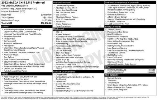 2022 Mazda CX-5 2.5 S Preferred Package