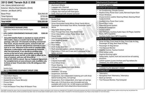 2012 GMC Terrain SLE-2