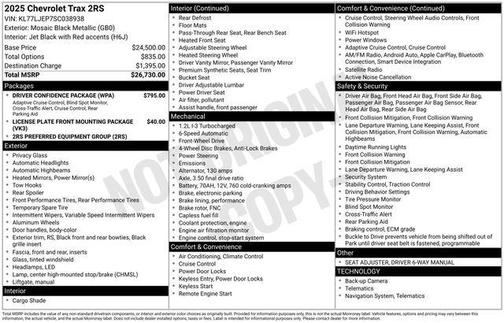 2025 Chevrolet Trax 2RS