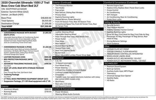 2020 Chevrolet Silverado 1500 LT Trail Boss