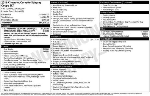 2016 Chevrolet Corvette Stingray