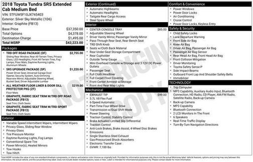 Silver 2018 Toyota Tundra SR5