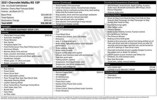 2021 Chevrolet Malibu RS