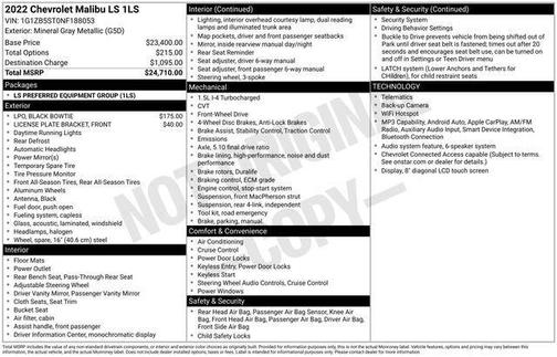 2022 Chevrolet Malibu 1LS