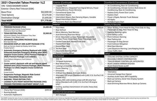 2021 Chevrolet Tahoe Premier